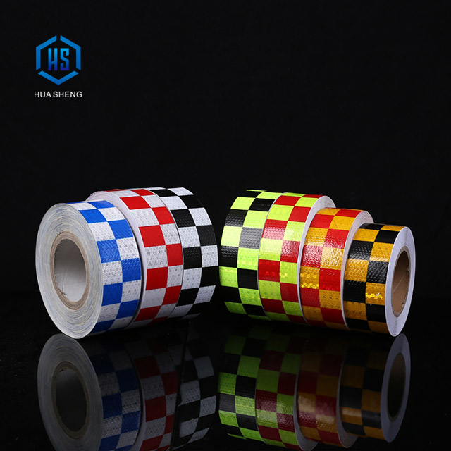 PET/PVC Emark prismático decoración del coche pegatina Reflector cinta protectora advertencia reflectante grifo Color amarillo para camión