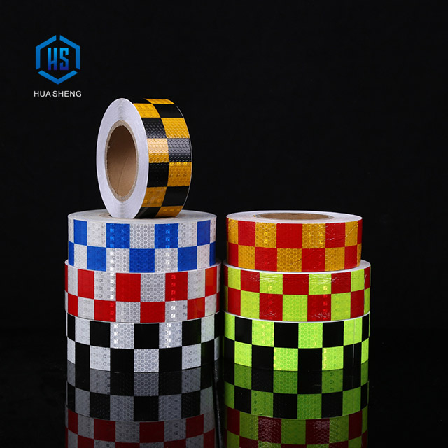 PET/PVC Emark prismático decoración del coche pegatina Reflector cinta protectora advertencia reflectante grifo Color amarillo para camión